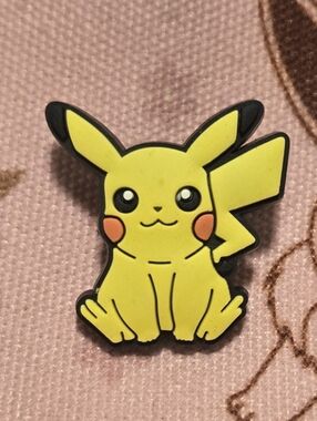 3/$10 Pikachu Croc Charm Classic Pokémon Yellow Shoe Accessory